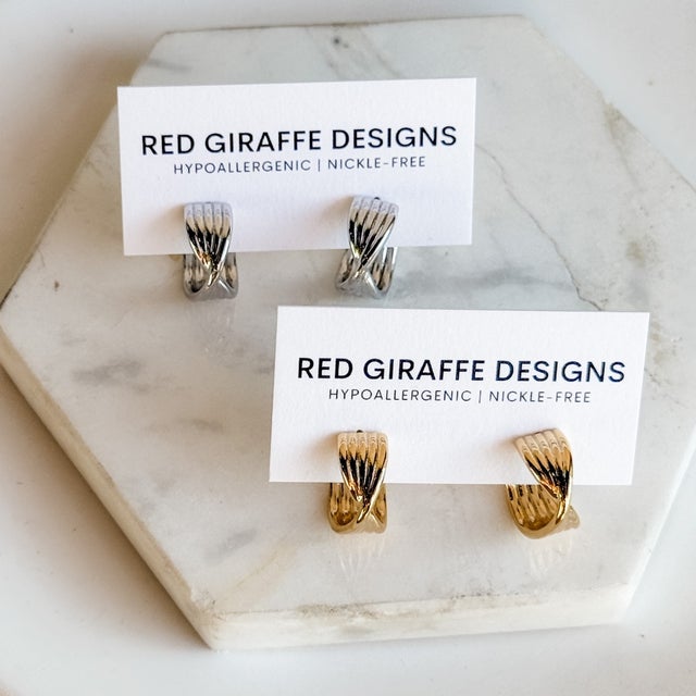 Earrings Red Giraffe Designs