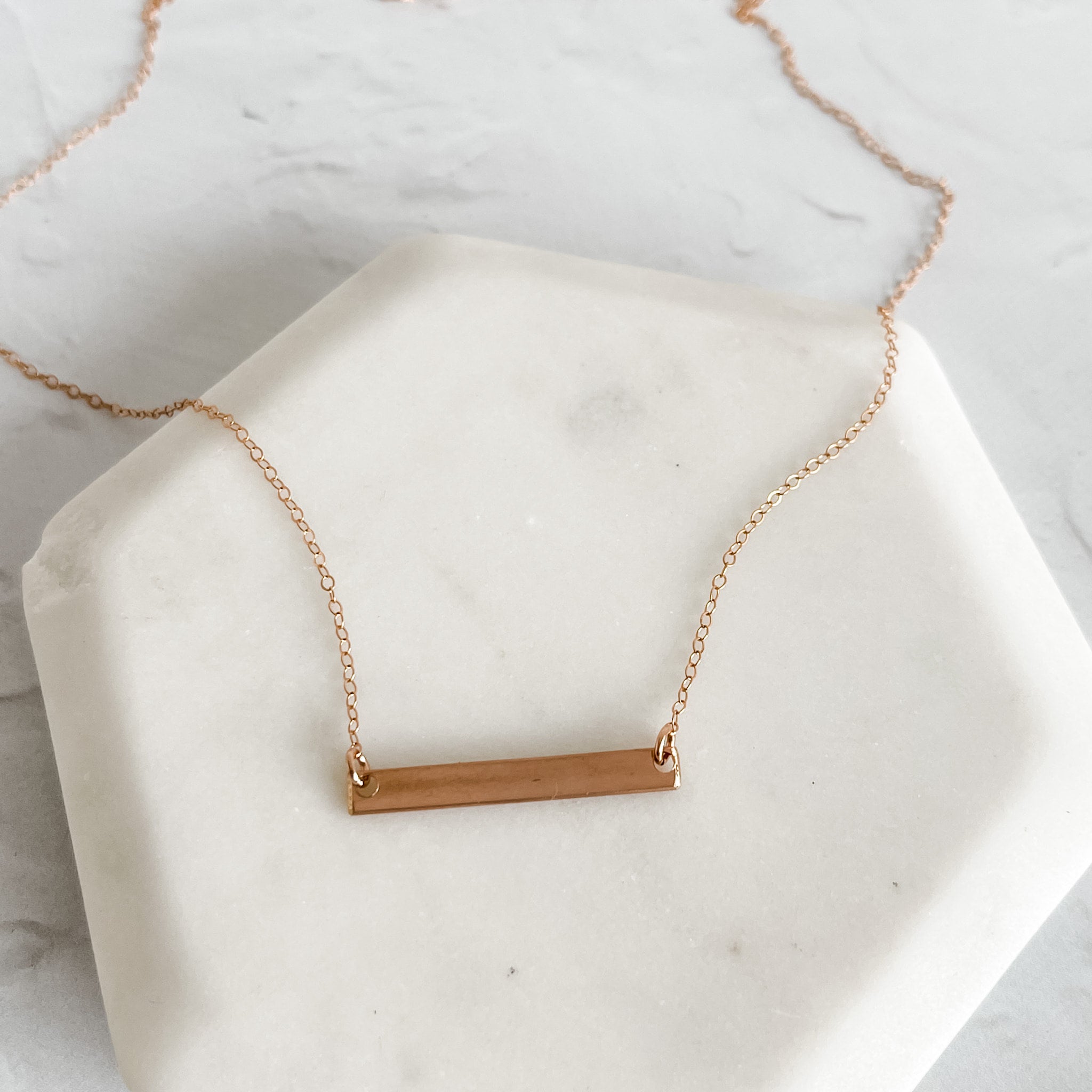 Custom Horizontal Bar Necklace Thin Red Giraffe Designs
