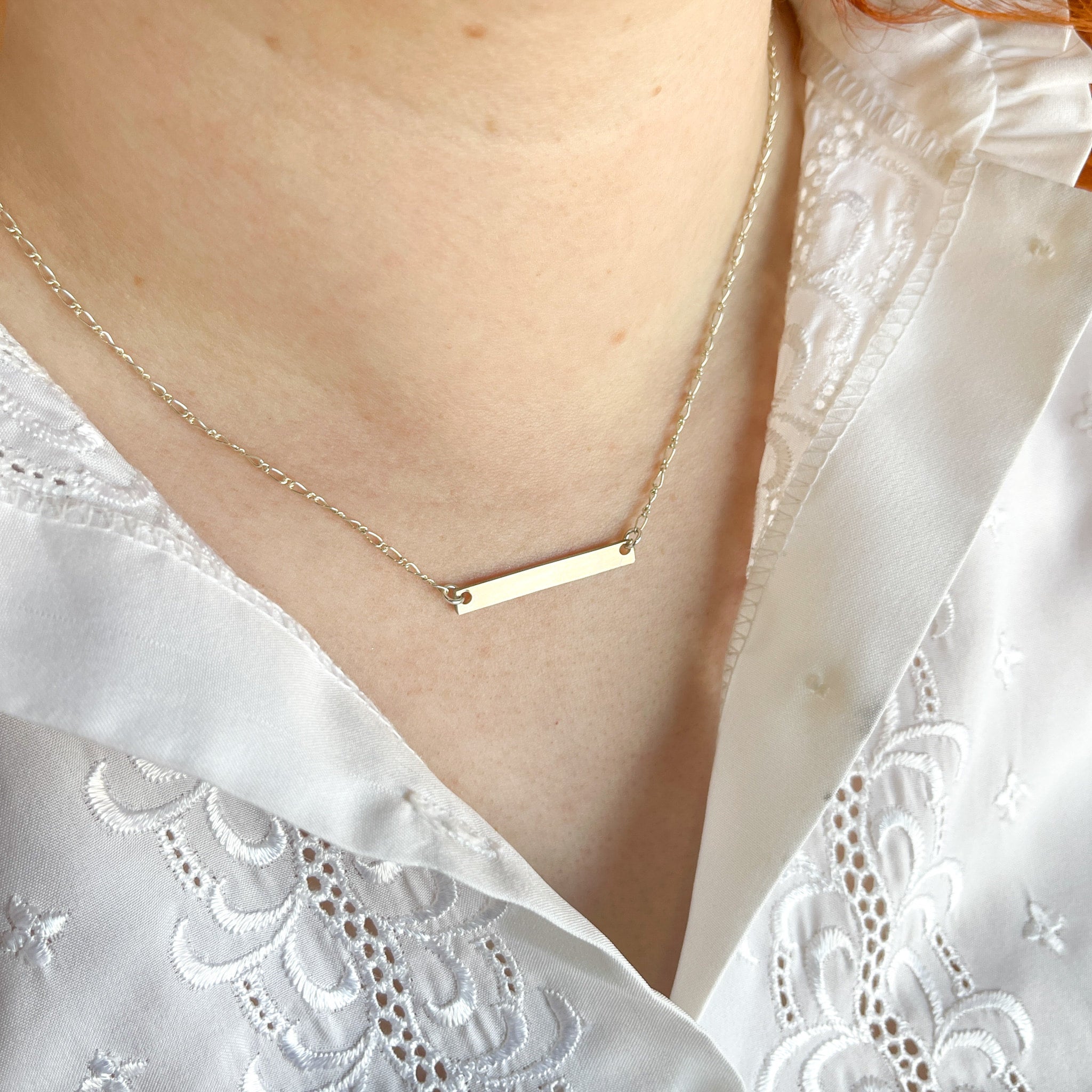 Double horizontal bar necklace clearance