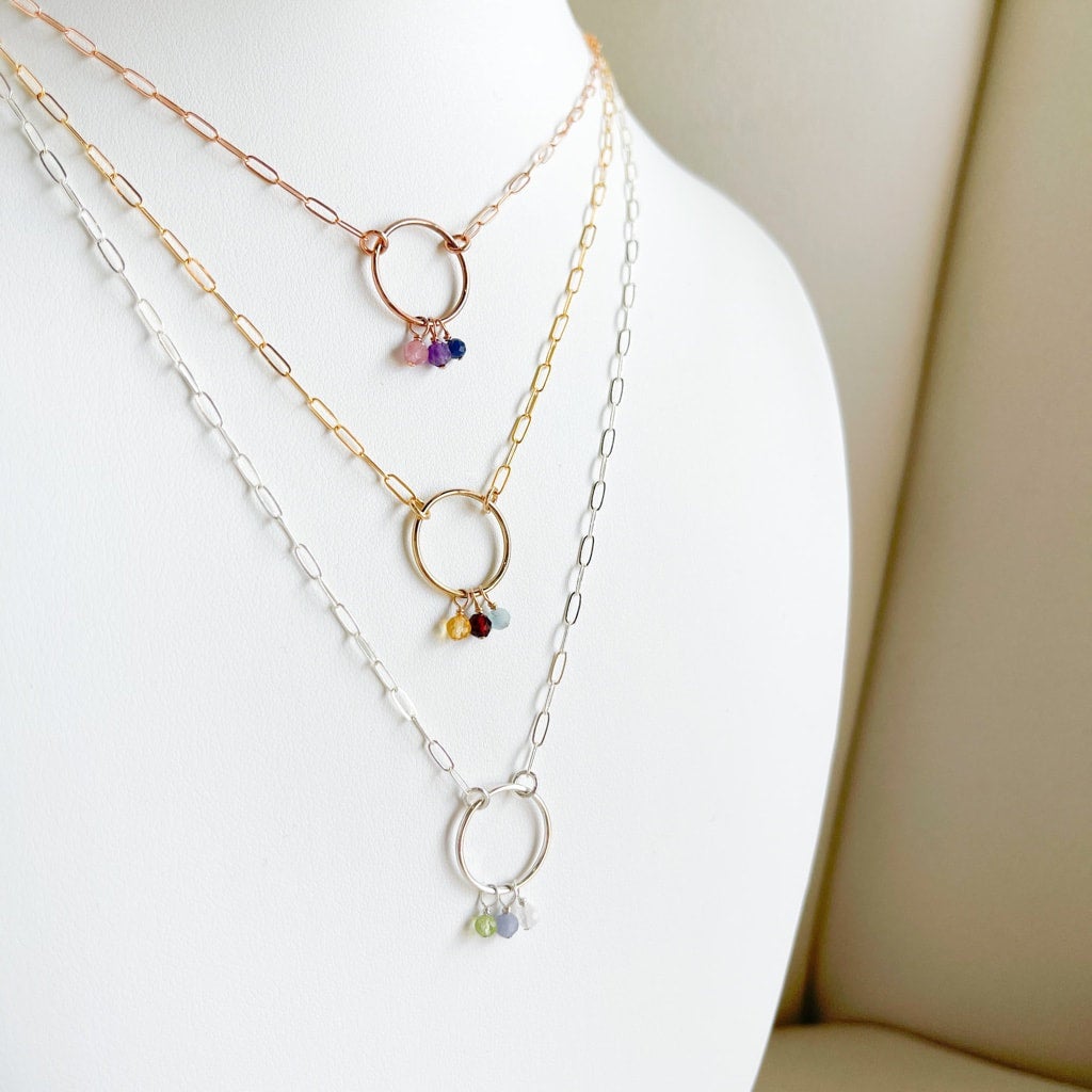 Birthstone Ring Necklace